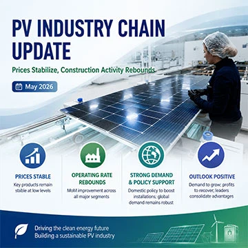 2026년 5월 PV 산업 체인의 최신 개발: 가격 안정 및 건설 활동 반등